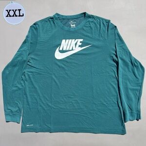 Nike Men’s Green Blue Longsleeve T-shirt